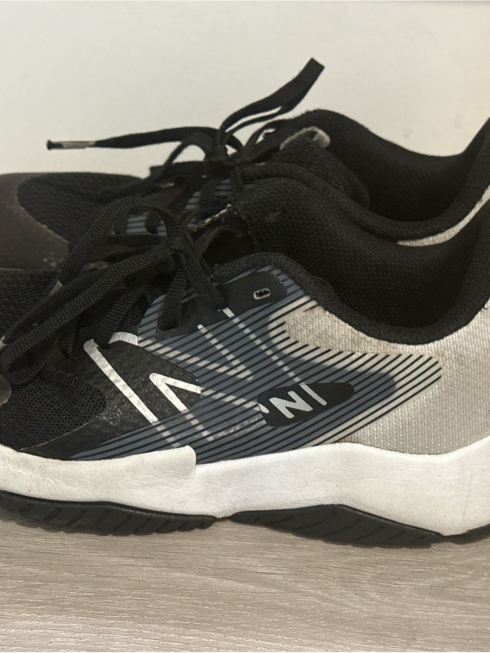 New Balance Black and Gray Kids Sneakers